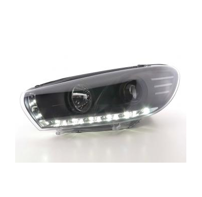Faros Delanteros Luz Diurna Set Luz Diurna for Vw Scirocco 3 Modelo 13  08- Negro Fk Automotive