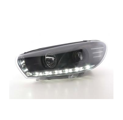 Faros Delanteros Luz Diurna Set Luz Diurna for Vw Scirocco 3 Modelo 13  08- Negro Fk Automotive