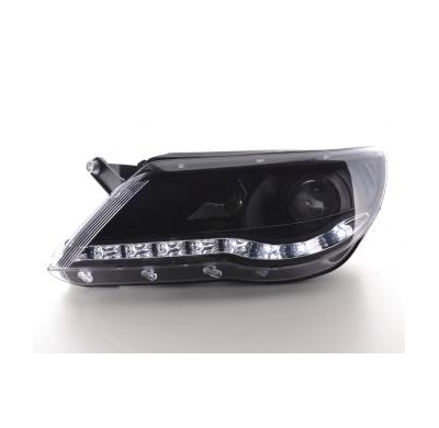 Faros Delanteros Luz Diurna Set Vw Tiguan, Negro Fk Automotive