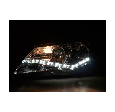 Faros Delanteros Luz Diurna Set Vw Tiguan  07-11, Cromado Fk Automotive