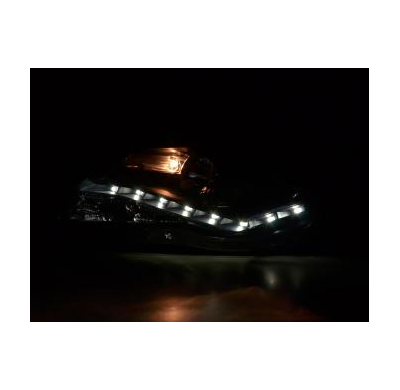 Faros Delanteros Luz Diurna Set Vw Tiguan  07-11, Negro Fk Automotive