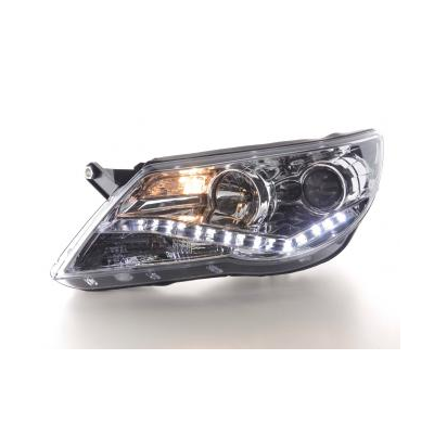Faros Delanteros Luz Diurna Set Vw Tiguan  07-11, Cromado Fk Automotive