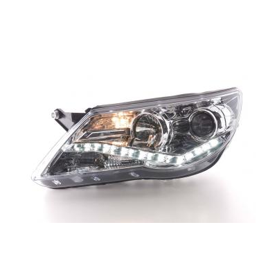 Faros Delanteros Luz Diurna Set Vw Tiguan  07-11, Cromado Fk Automotive