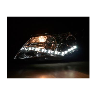 Faros Delanteros Luz Diurna Set Vw Tiguan  07-11, Cromado Fk Automotive