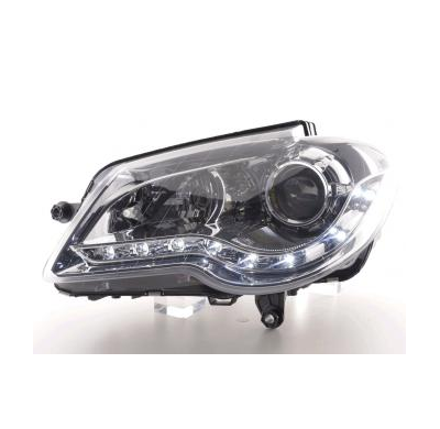 Faros Delanteros Luz Diurna Set Vw Touran Modelo 1t  06-10 Cromado Fk Automotive