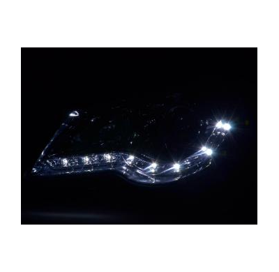 Faros Delanteros Luz Diurna Set Vw Touran Modelo 1t  06-10 Cromado Fk Automotive