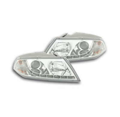 Faros Delanteros Luz Diurna Set Skoda Octavia Modelo 1z  04-08 Cromado Fk Automotive