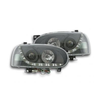 Faros Delanteros Luz Diurna Set Luz Diurna Vw Golf 3  91-97 Negro Fk Automotive