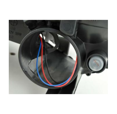 Faros Delanteros Set Angel Eyes Opel Corsa Modelo C  01-06 Negro Fk Automotive