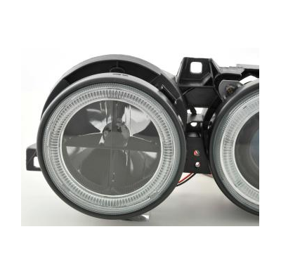 Faros Delanteros Angel Eyes Set  Bmw Serie 3 Modelo E30 2/4 Ptas.  87-91 Negro Fk Automotive