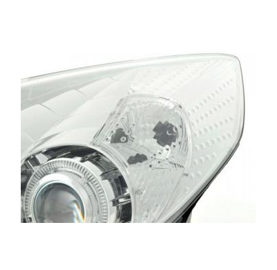 Faros Delanteros Angel Eyes Set  Opel Vectra Modelo C  05-08 Cromado Fk Automotive