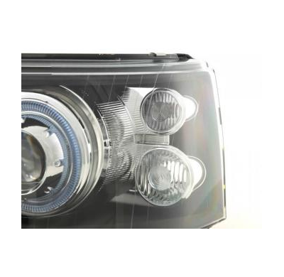 Faros Delanteros Angel Eyes Set  Vw Bus Modelo T5  03-09 Negro Fk Automotive