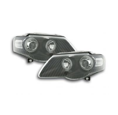 Faros Delanteros Angel Eyes Set  Vw Passat Modelo 3c  05- Negro Fk Automotive