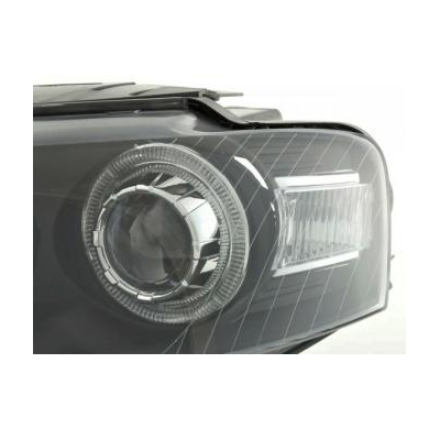 Faros Delanteros Angel Eyes Set  Vw Passat Modelo 3c  05- Negro Fk Automotive