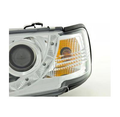 Faros Delanteros Luz Diurna Set Audi 80 Modelo B4  91-94 Cromado Fk Automotive