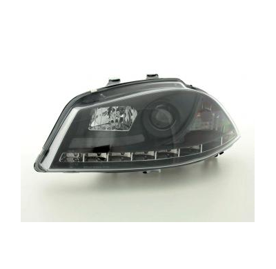 Faros Delanteros Luz Diurna Set Seat Ibiza Modelo 6l  03-08 Negro Fk Automotive
