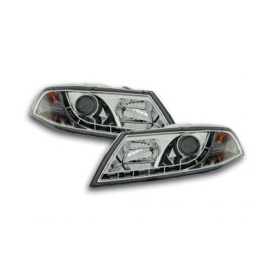 Faros Delanteros Luz Diurna Set Skoda Octavia Modelo 1z  04-08 Cromado Fk Automotive