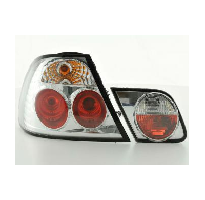 Kit De Pilotos Traseros Para Bmw Serie 3 Coupe Modelo E46  99-02 Cromado Fk Automotive