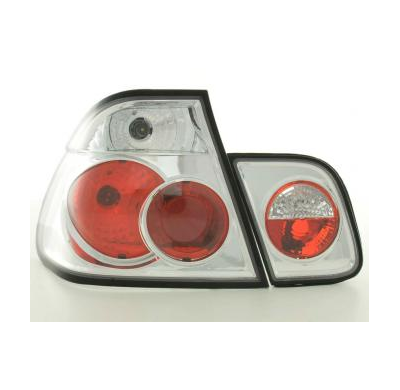 Kit De Pilotos Traseros Para Bmw Serie 3 Sedan Modelo E46  01-05 Cromado Fk Automotive