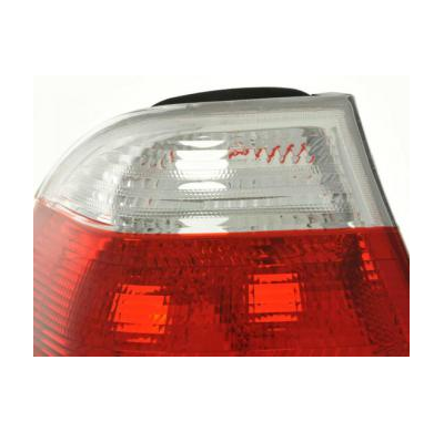 Kit De Pilotos Traseros Para Bmw Serie 3 Sedan Modelo E46  98-01 Blanco Rojo Fk Automotive