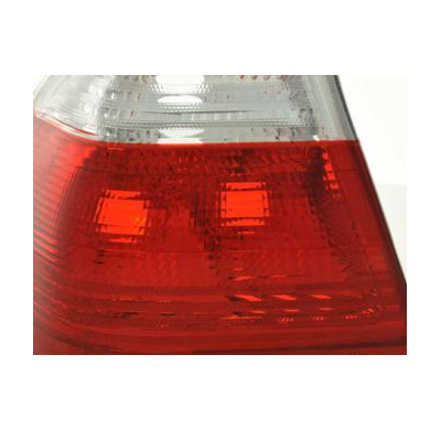 Kit De Pilotos Traseros Para Bmw Serie 3 Sedan Modelo E46  98-01 Blanco Rojo Fk Automotive