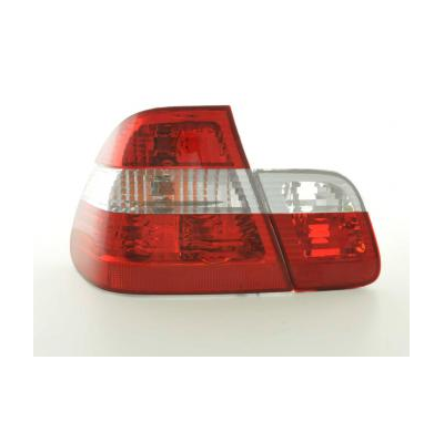 Kit De Pilotos Traseros Para Bmw Serie 3 Sedan Modelo E46  98-01 Blanco Rojo Fk Automotive