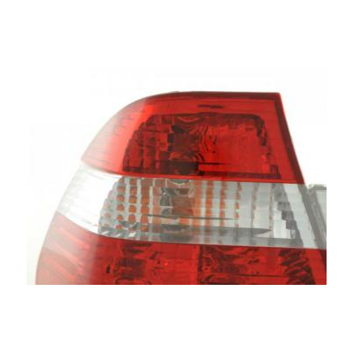 Kit De Pilotos Traseros Para Bmw Serie 3 Sedan Modelo E46  98-01 Blanco Rojo Fk Automotive