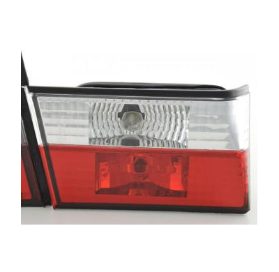 Kit De Pilotos Traseros Para Bmw Serie 5 Sedan Modelo E34  88-94 Color Claro Rojo Fk Automotive