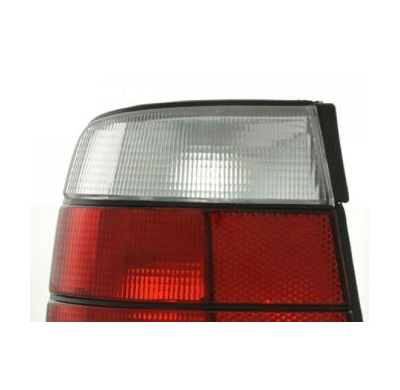 Kit De Pilotos Traseros Para Bmw Serie 5 Sedan Modelo E34  88-94 Blanco Rojo Fk Automotive