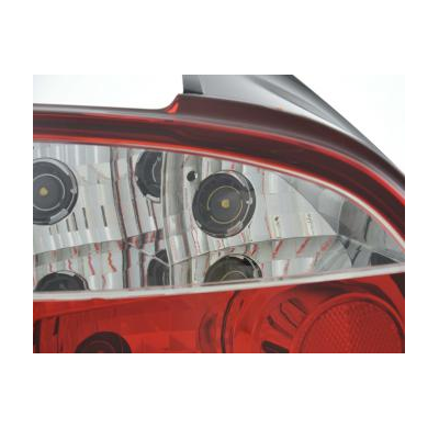 Kit De Pilotos Traseros Para Peugeot 206 Modelo 2***  98-05 Color Claro Rojo Fk Automotive