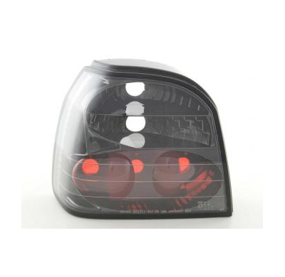 Kit De Pilotos Traseros Para Vw Golf 3 Modelo 1hxo  92-97 Negro Cromado Fk Automotive