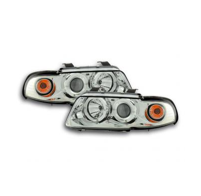 Faros Delanteros Set Angel Eyes Audi A4 Modelo B5  99-01 Cromado Fk Automotive
