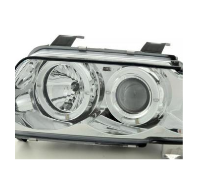 Faros Delanteros Set Angel Eyes Audi A4 Modelo B5  99-01 Cromado Fk Automotive
