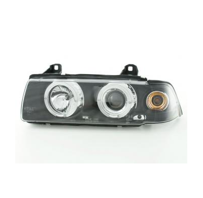 Faros Delanteros Set Angel Eyes Bmw Serie 3 Coupe Modelo E36  92-98 Negro Fk Automotive