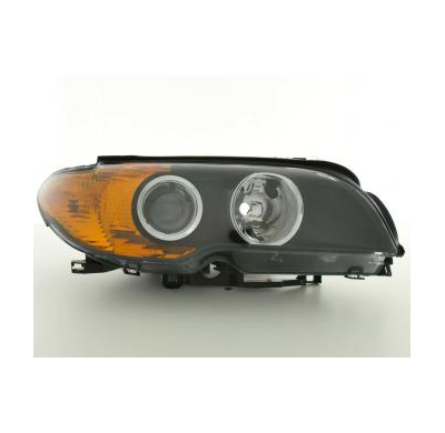Faro De Recambio Lado Derecho Para Bmw Serie 3 E46 Coupe 03-06, Negro Fk Automotive