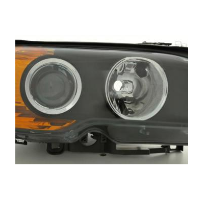 Faro De Recambio Lado Derecho Para Bmw Serie 3 E46 Coupe 03-06, Negro Fk Automotive