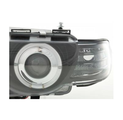 Faros Delanteros Set Angel Eyes Bmw Serie 7 Modelo E38  97-02 Negro Fk Automotive