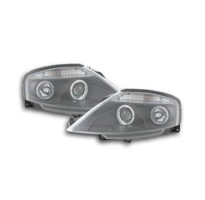 Faros Delanteros Set Angel Eyes Citroen C3  02- Negro Fk Automotive