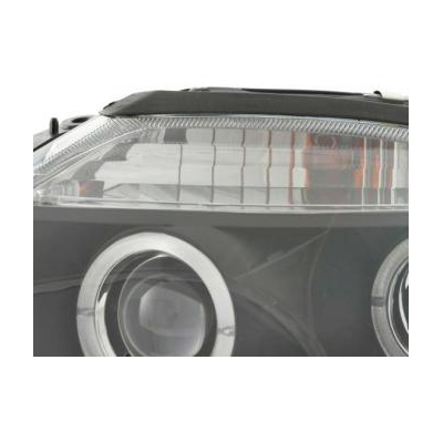 Faros Delanteros Set Angel Eyes Citroen C3  02- Negro Fk Automotive