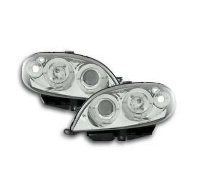 Faros Delanteros Set Angel Eyes Citroen Saxo  00-02 Cromado Fk Automotive