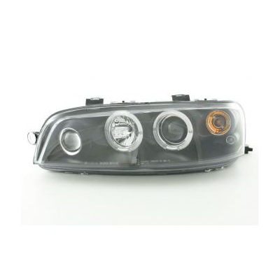 Faros Delanteros Set Angel Eyes Fiat Punto 2 Modelo 188  99-02 Negro Fk Automotive