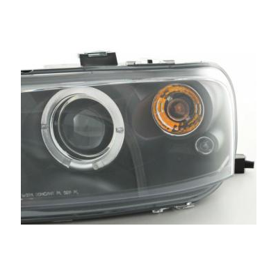 Faros Delanteros Set Angel Eyes Fiat Punto 2 Modelo 188  99-02 Negro Fk Automotive