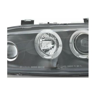 Faros Delanteros Set Angel Eyes Fiat Punto 2 Modelo 188  99-02 Negro Fk Automotive