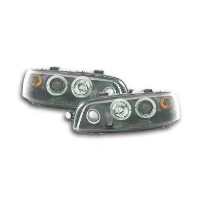 Faros Delanteros Set Angel Eyes Fiat Punto 2 Modelo 188  99-02 Negro Fk Automotive