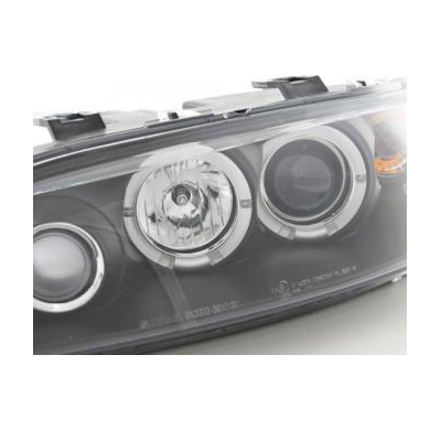 Faros Delanteros Set Angel Eyes Fiat Punto 2 Modelo 188  99-02 Negro Fk Automotive