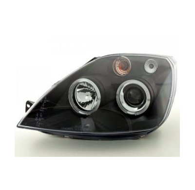 Faros Delanteros Set Angel Eyes Ford Fiesta Modelo Mk6  03-07 Negro Fk Automotive
