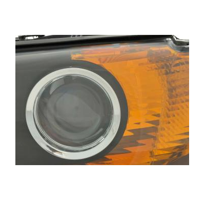 Faro De Recambio Lado Izquierdo Para Bmw Serie 3 E46 Coupe 03-06, Negro Fk Automotive