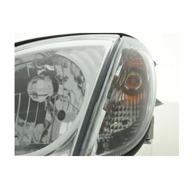 Faros Delanteros Set Angel Eyes Mercedes Benz Slk Modelo R170  96-02 Cromado Fk Automotive