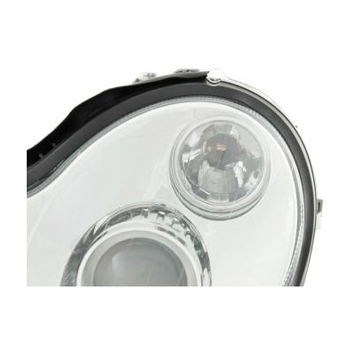 Faros Delanteros Set Angel Eyes Mercedes Benz Clase C Modelo W203 Cromado Fk Automotive