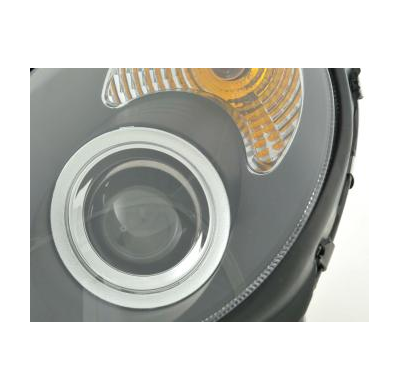 Faros Delanteros Set Angel Eyes Mercedes Clase C Modelo W203  00-07 Negro Fk Automotive